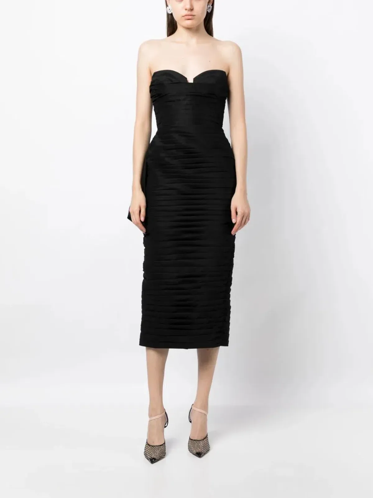 Rachel Gilbert Marji Midi Dress Black Size 10 - Image 1