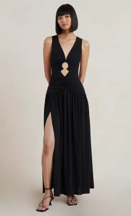 Bec & Bridge Lindsey V Maxi Dress Black Size 8 for rent on The Volte - image 6