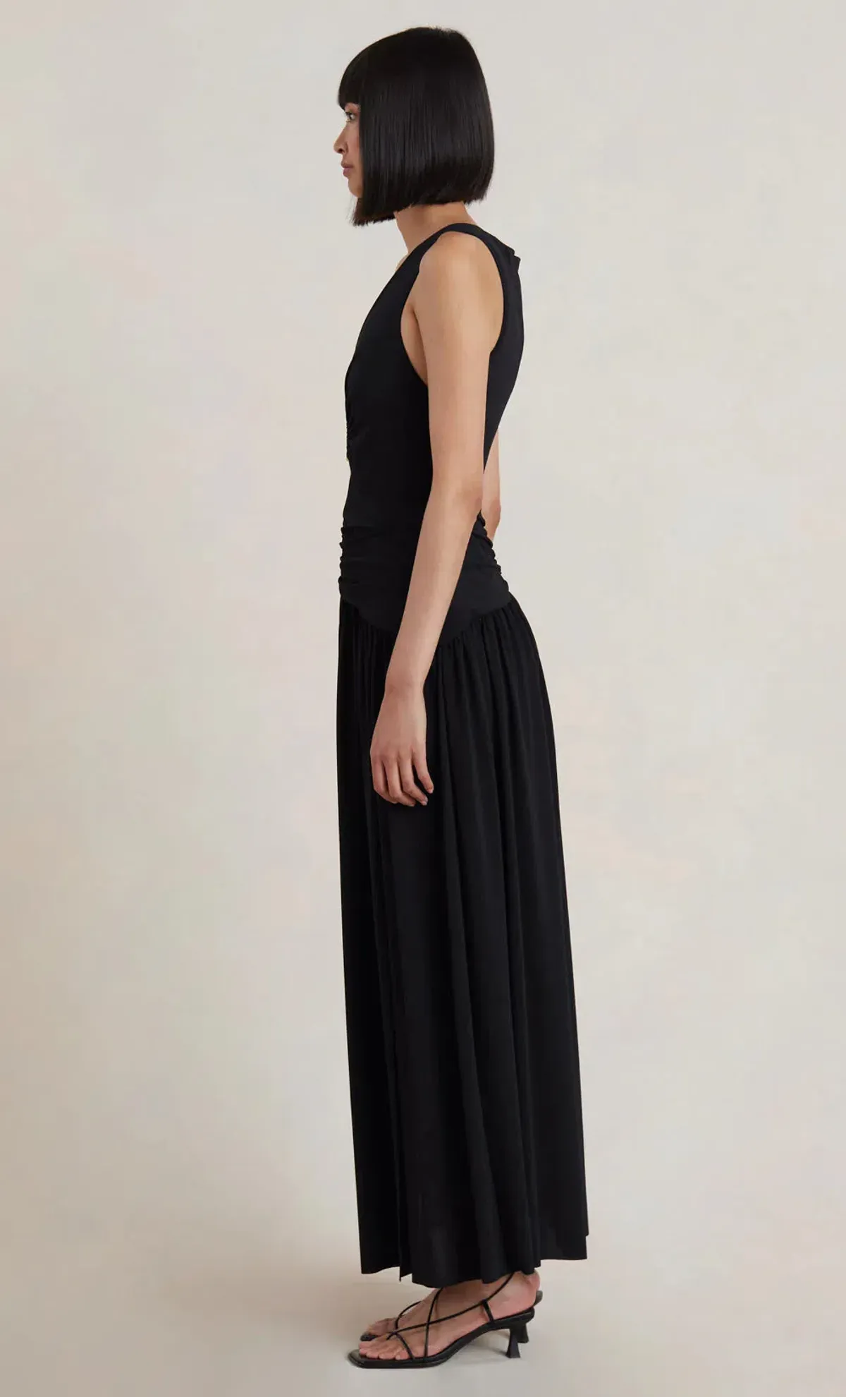 Bec & Bridge Lindsey V Maxi Dress Black Size 8 - Image 4