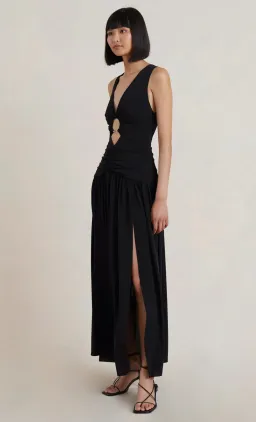 Bec & Bridge Lindsey V Maxi Dress Black Size 8 for rent on The Volte - image 2