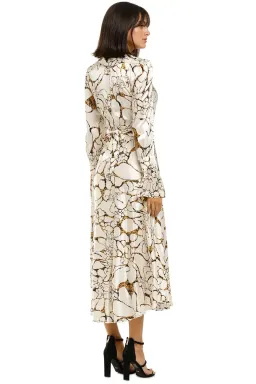 KITX Carbon Sink Shirt Midi Dress in Carbon Print Size 8 for rent on The Volte - image 3