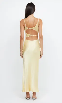 Bec & Bridge Margot Split Midi Dress Butter Yellow Size 8 for rent on The Volte - image 3