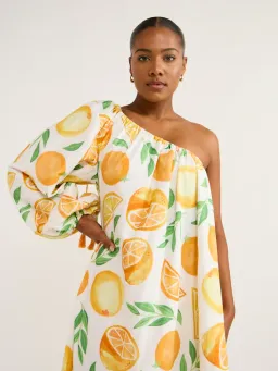 Ambra Maddalena Ophelia Dress In Orange Size 10  for rent on The Volte - image 5