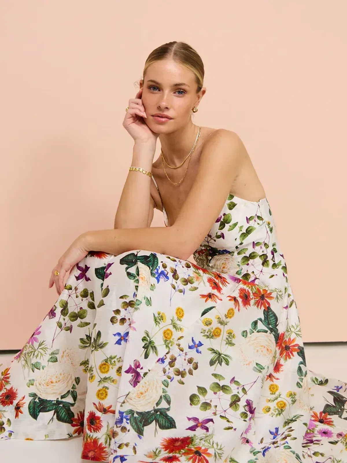 Sofia The Label Enchanted Floral Midi Dress Enchanted Floral Size 8 - Image 3