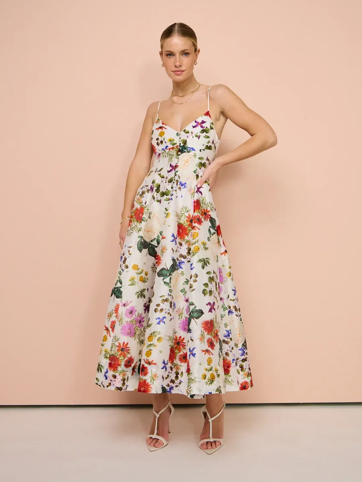 Sofia The Label Enchanted Floral Midi Dress Enchanted Floral Size 8 - Image 4