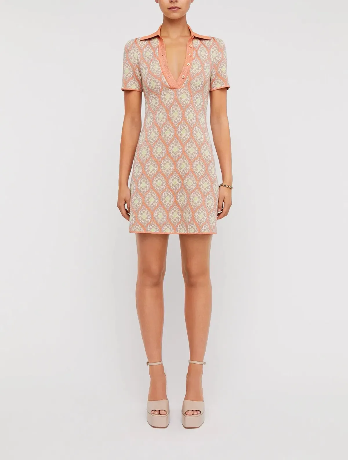 Scanlan Theodore The Knit Brocade Dress Print Size 6 - Image 3