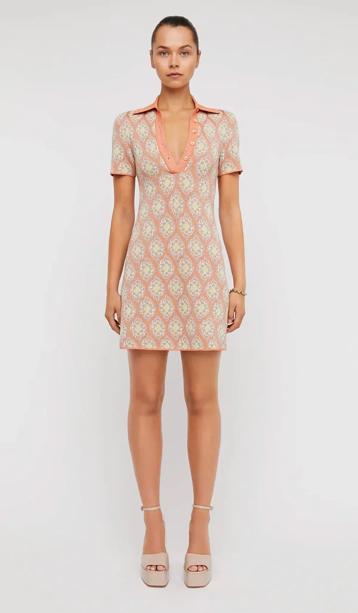 Scanlan Theodore The Knit Brocade Dress Print Size 6 - Image 1