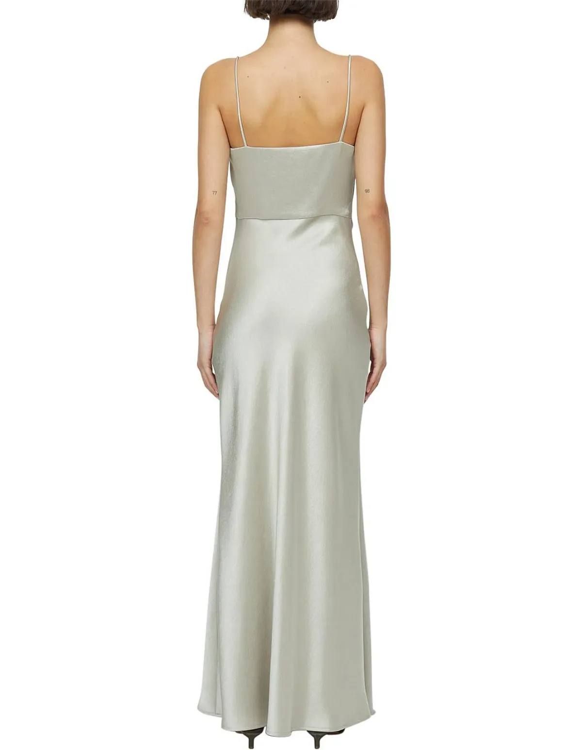 Bec & Bridge Nadia Square Neckline Tuck Detailing Maxi Dress Ecru Size 10 - Image 4