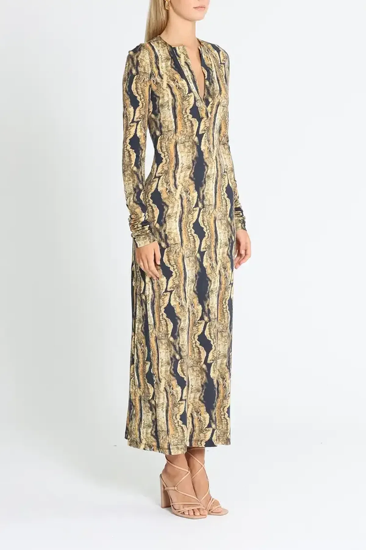 KITX Psychedelic Dress in Black Print Size 6 - Image 2