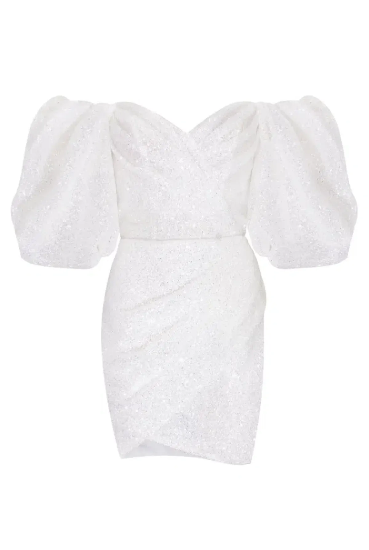 Milla White Cute Mini dress with Doll Sleeves Ivory Size 8 - Image 3