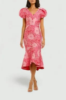 Love Honor Argento Midi in Pink Floral Size 16 for rent on The Volte - image 2