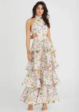 Aqua Blu Heather Dress in Jardine Print Size 12 for rent on The Volte - image 1