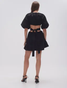 AJE Mimosa Cut Out Mini Dress Black Size 10  for rent on The Volte - image 4