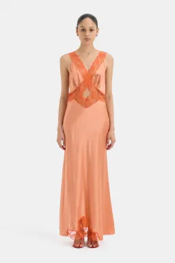 Sir the Label Aries Cutout Gown Peach Size 1 / AU 8 for rent on The Volte - image 1