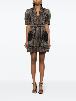 Zimmermann Matchmaker Mini Shirt Dress Black Bandana Size 0 / AU 8 for rent on The Volte - image 1