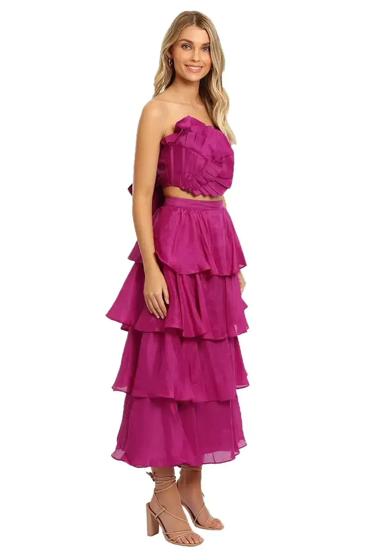Leo Lin Violet Bustier and Skirt Set Size 12 - Image 3