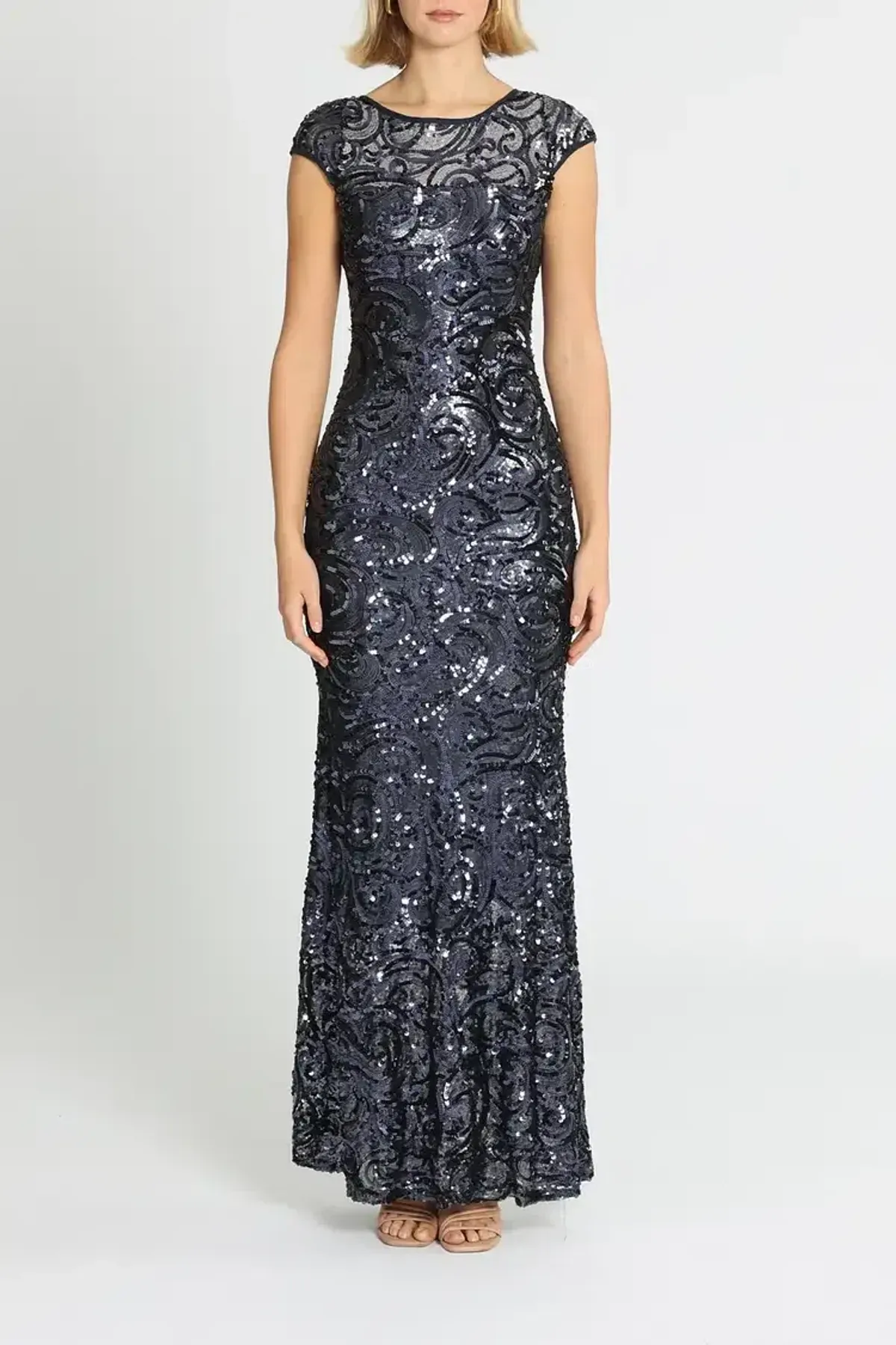Langhem Katia Sparkle Gown in Navy Size 14 - Image 1