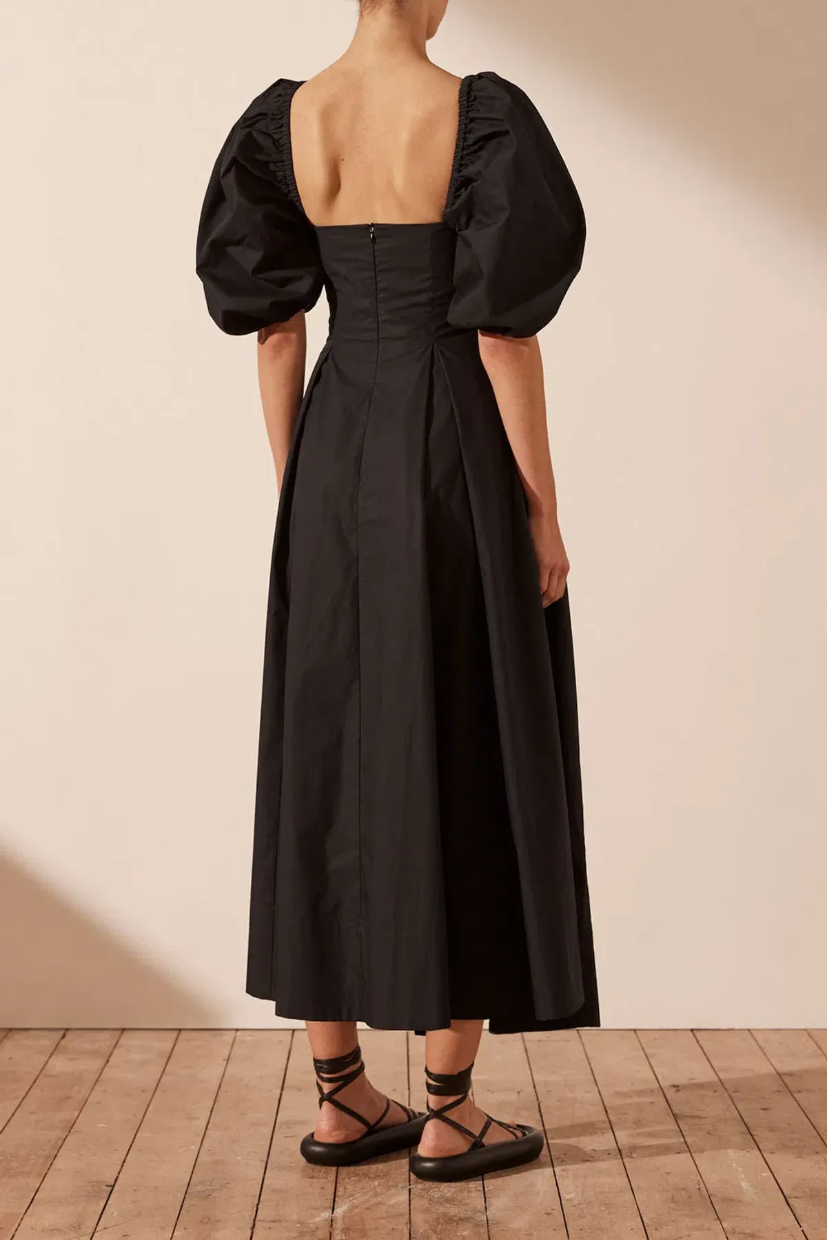 Shona Joy Mareva Midi Dress Black Size AU 12 - Image 5