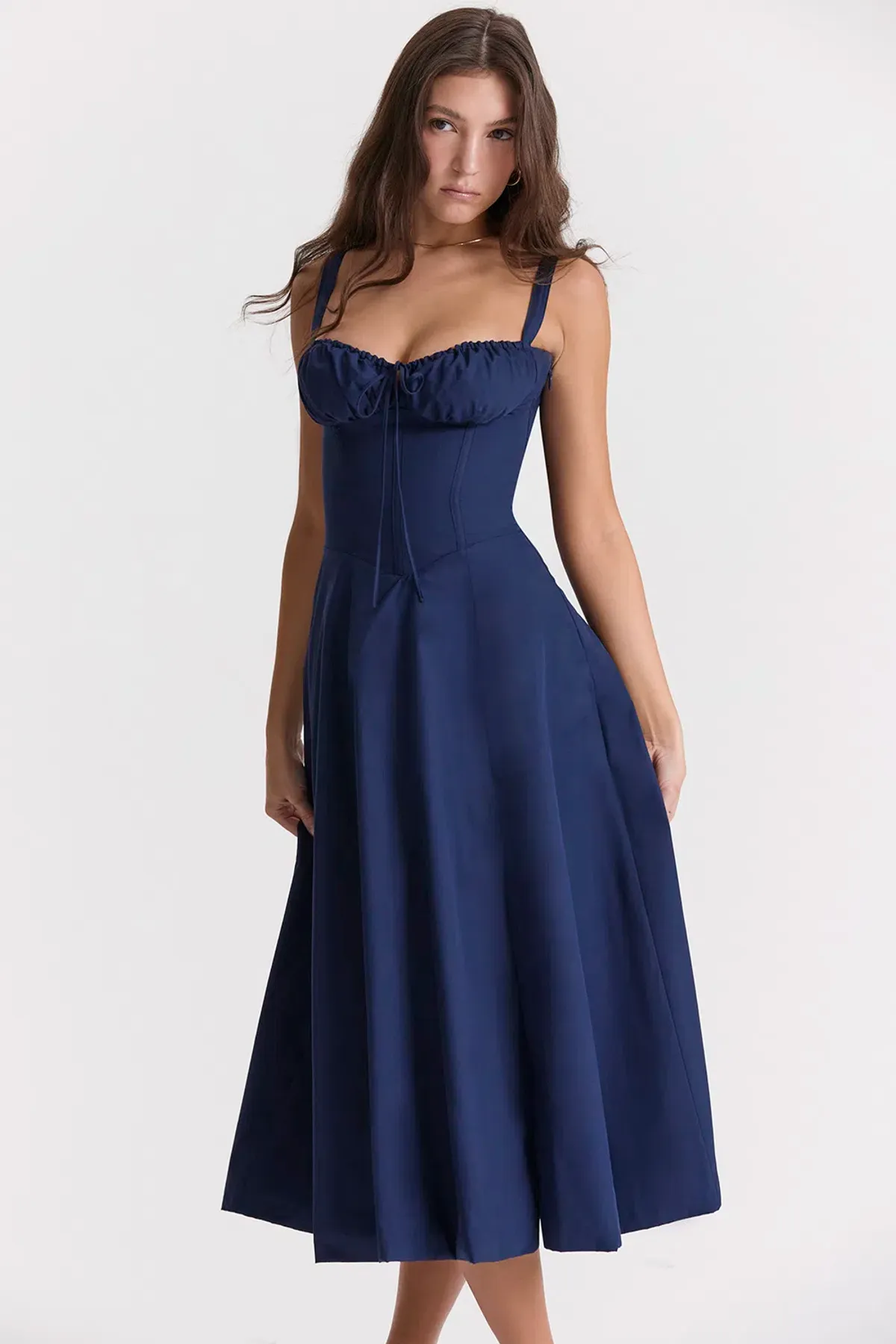 House Of CB Carmen Midi Navy Size M / AU 10 - Image 3
