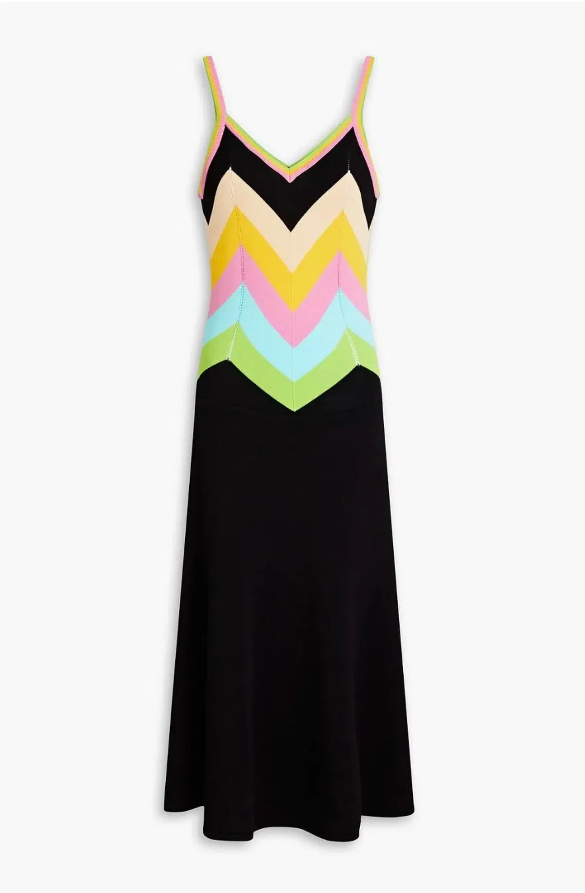 Boutique Moschino Striped Knitted Midi Dress Multi Size AU 8 - Image 3