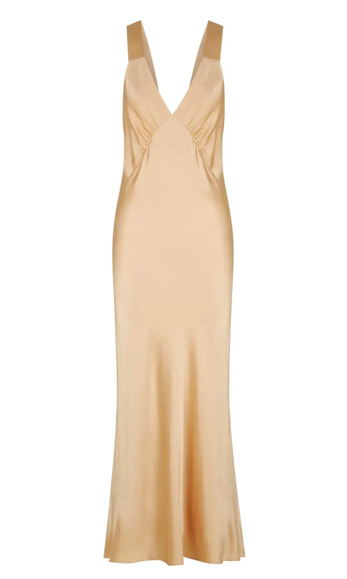 Shona Joy Felicity Plunge Dress Gold Size AU 8 - Image 3