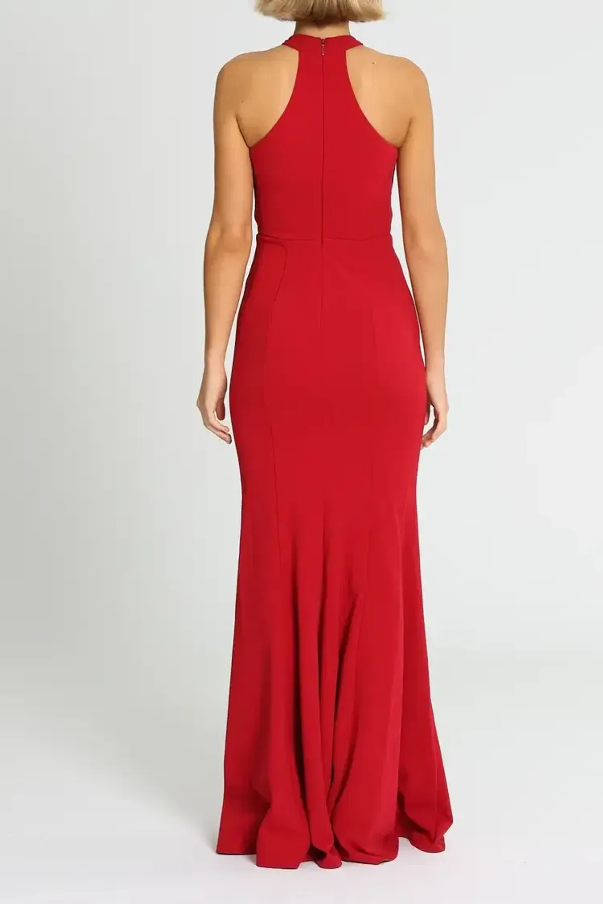 L'amour High Neck Scuba Crepe in Cherry Size AU 10 - Image 3