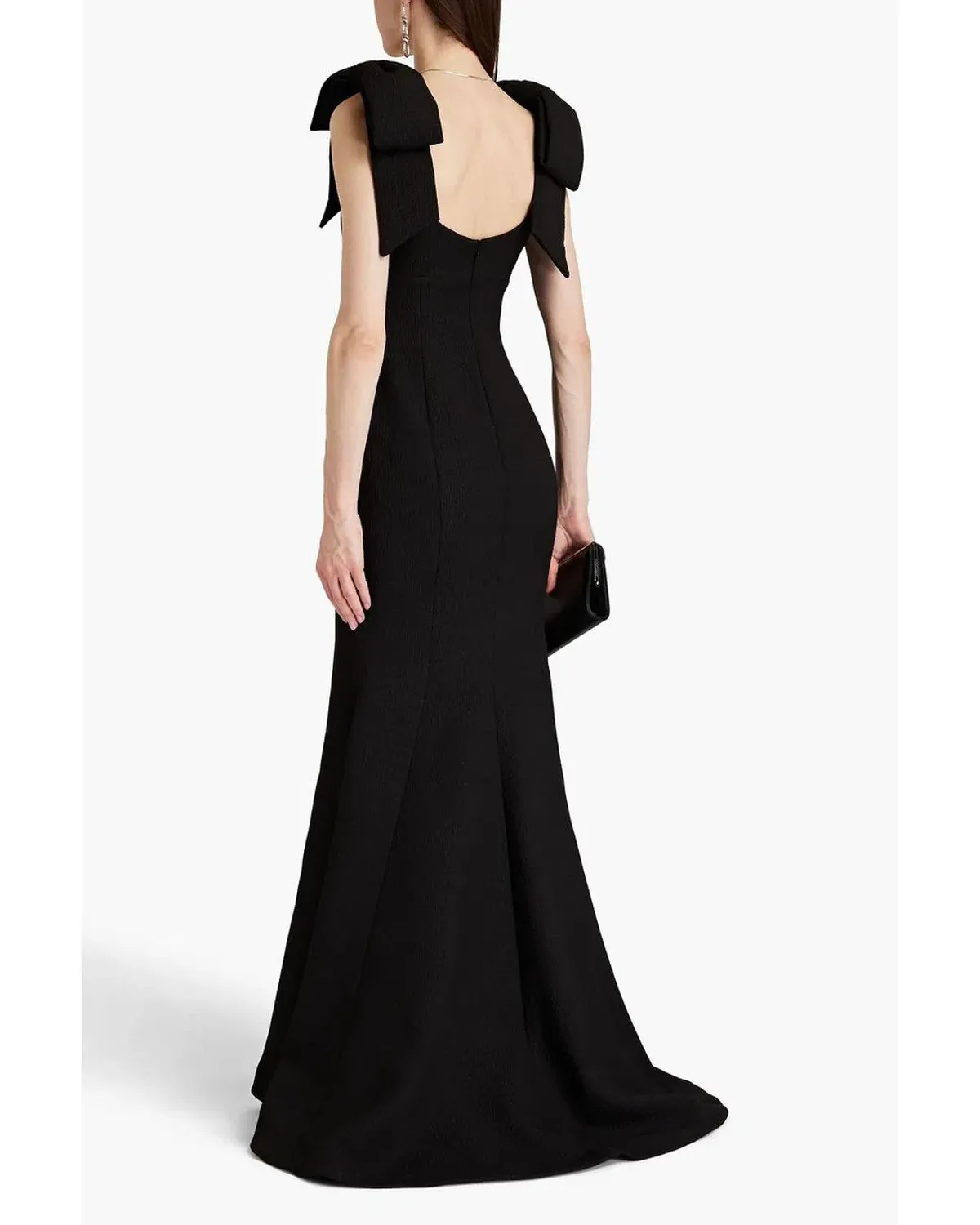 Rebecca Vallance Martini Bow Gown Black Size 10 - Image 3