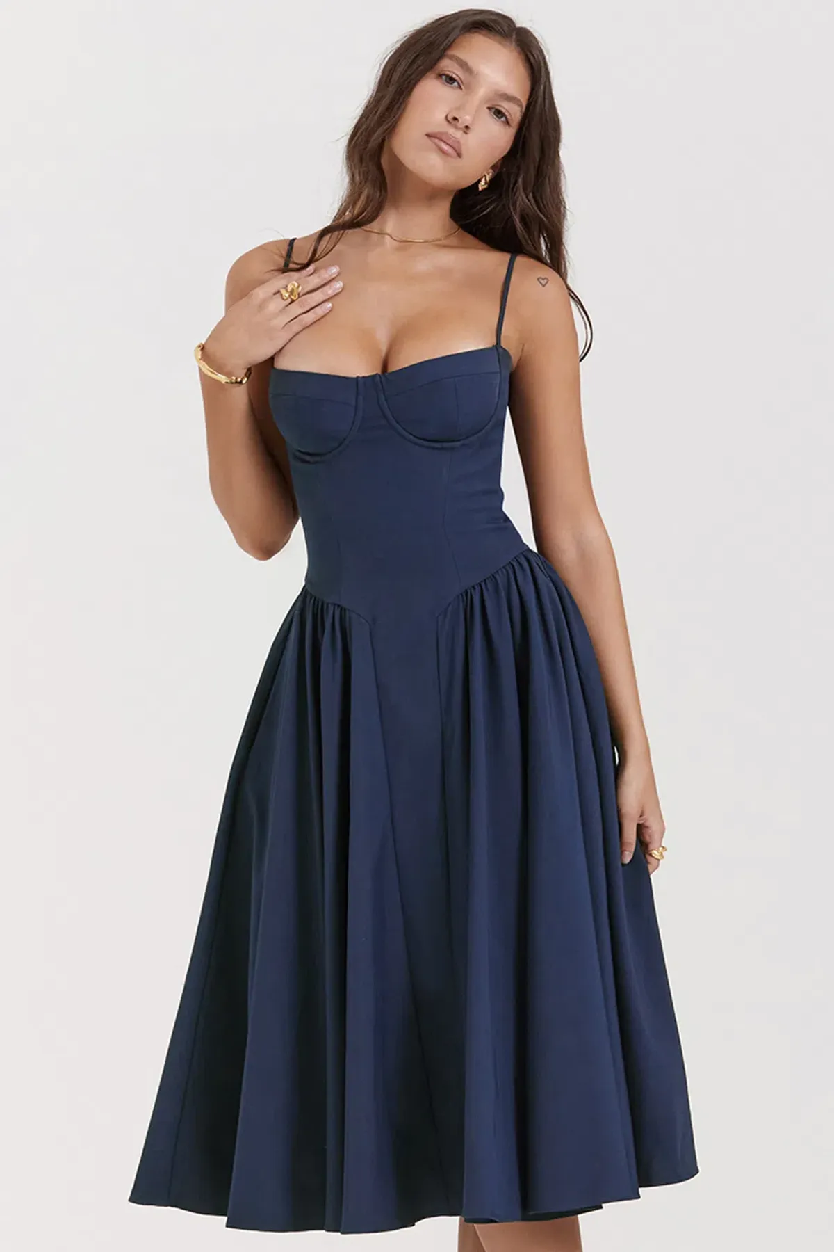 House of CB Samaria Corset Sundress Navy Size M / AU 10 - Image 3