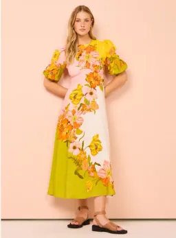 Alemais Silas Midi Dress Floral Size 14 for rent on The Volte - image 1