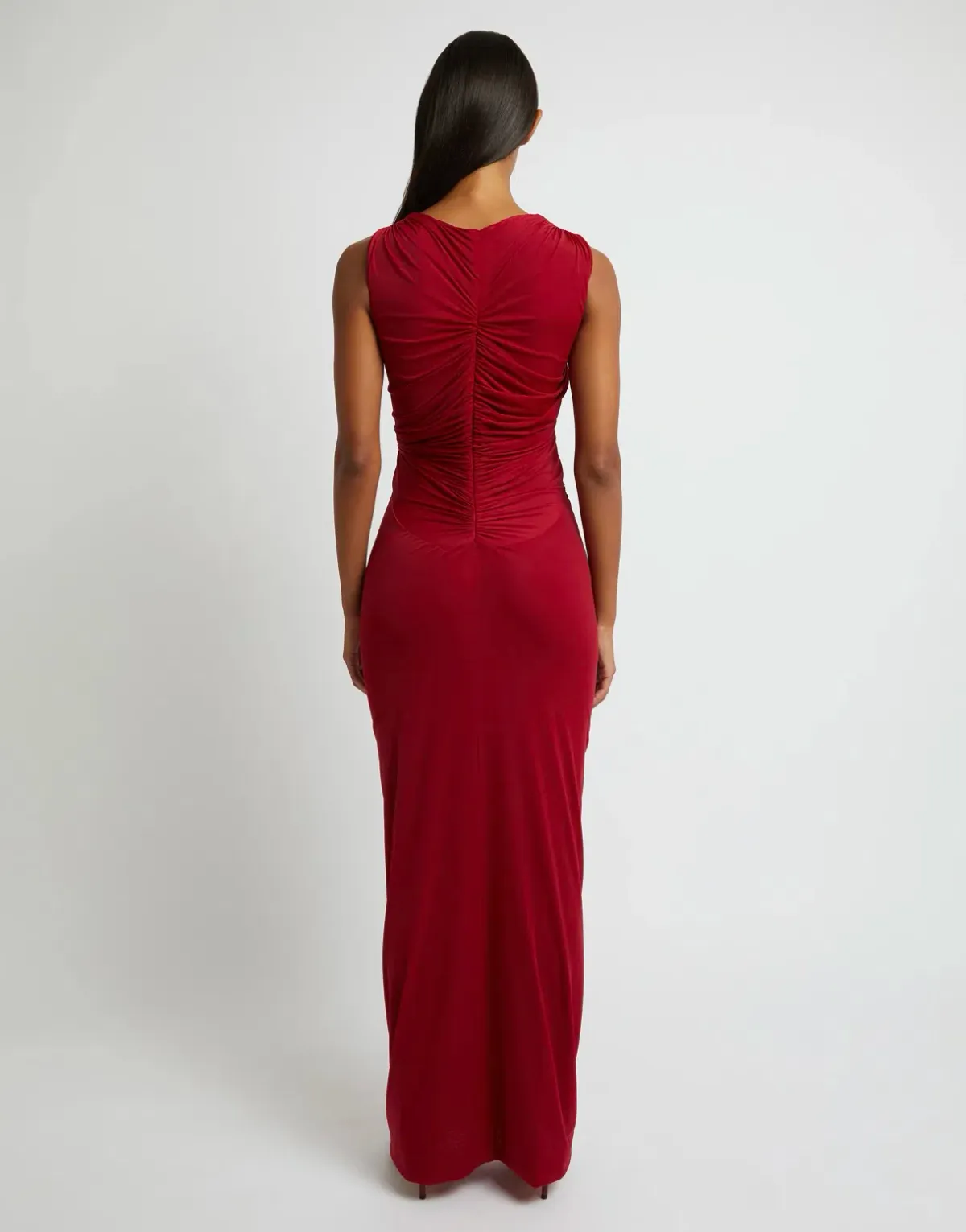 Christopher Esber Venus Cut Out Tank Maxi Dress Cherry Size 6 - Image 2