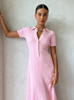 Anna Quan Penelope Midi Dress Marshmallow Pink Size 10 for rent on The Volte - image 4
