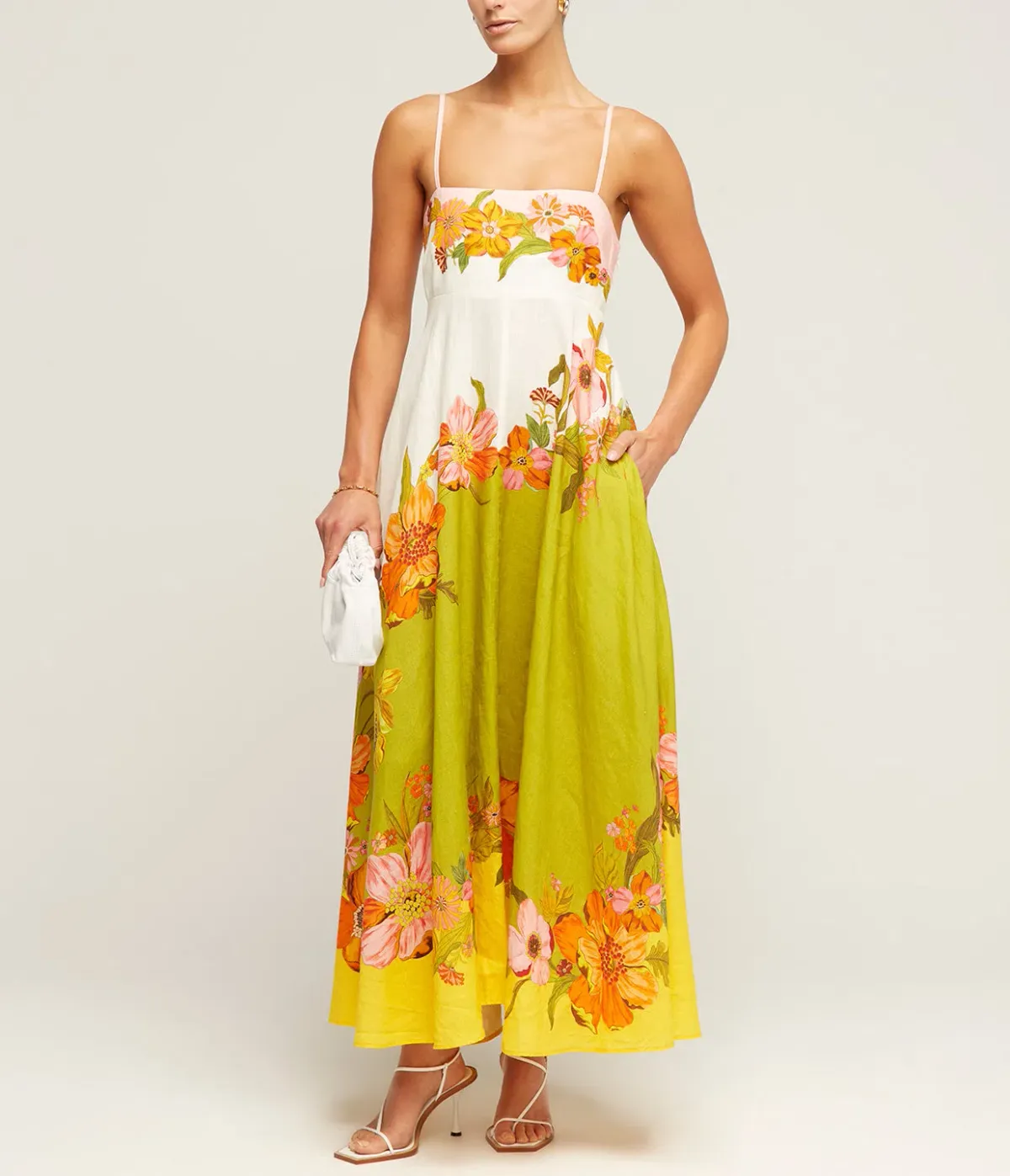 Alemais Silas Linen Sundress Floral Size 10 - Image 1