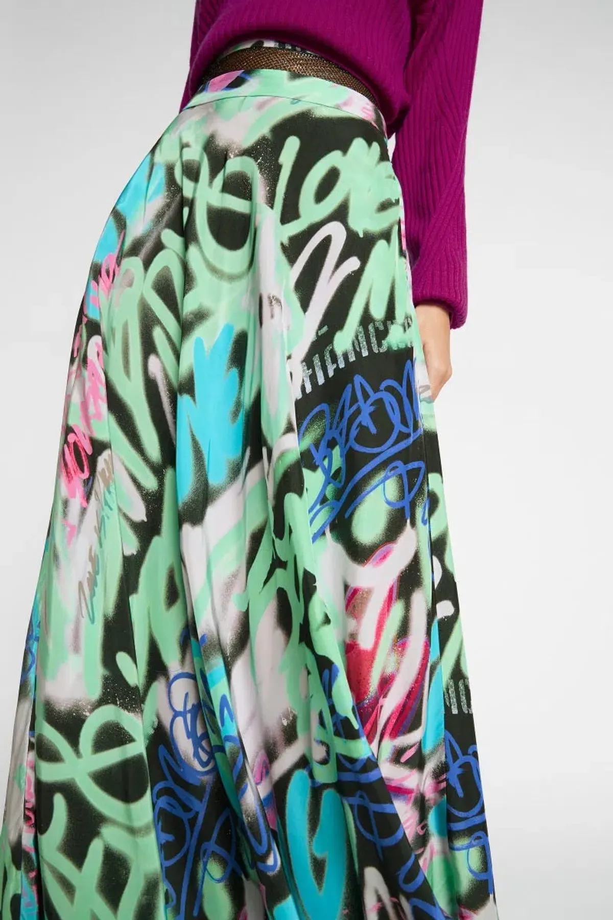 Sass and Bide Graffiti Speaks Maxi Skirt Multi Size 8 - Image 5