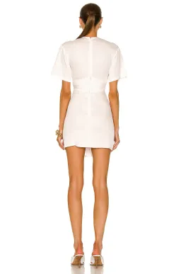 Christopher Esber Ruched Multi Tie Mini Dress White Size 12  for rent on The Volte - image 3