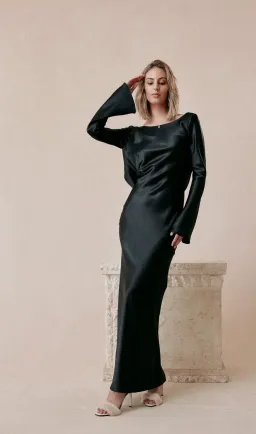 Caitlin Crisp Diana Dress Black Size 8 for rent on The Volte - image 1