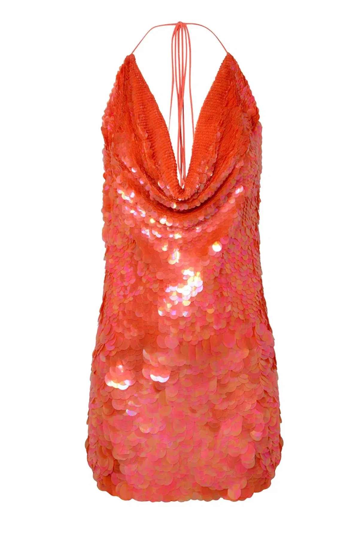 Rat & Boa Malika Dress Orange Sequin Size 10 - Image 4
