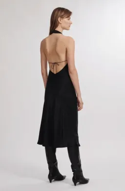 Silk Laundry Halter Dress Black Size 8 for rent on The Volte - image 2