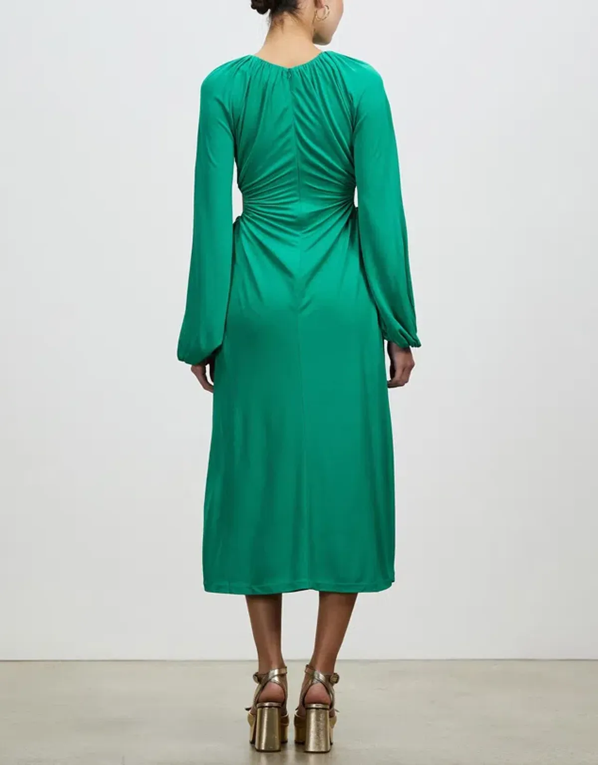 Rebecca Vallance Edie Cut Out Midi Dress Green Size 6 - Image 3