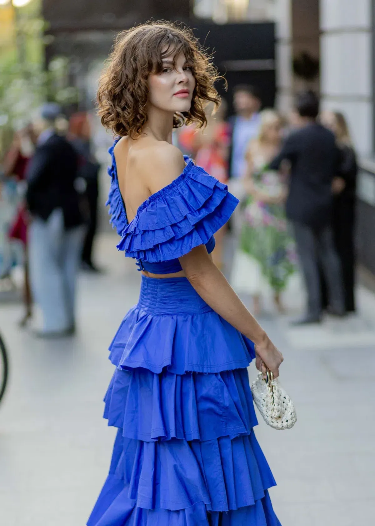 Aje Rhytmic Frill Bodice and Eleni Tiered Maxi Skirt Eleni Set Blue Size 10-12 - Image 3