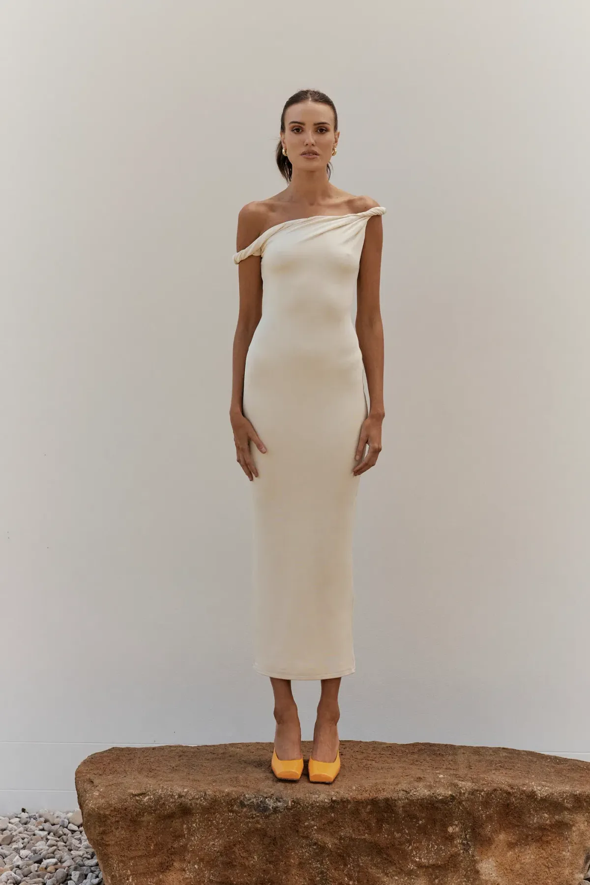 Johansen The Long Poppy Maxi Dress Cream Size M/Au 10 - Image 1