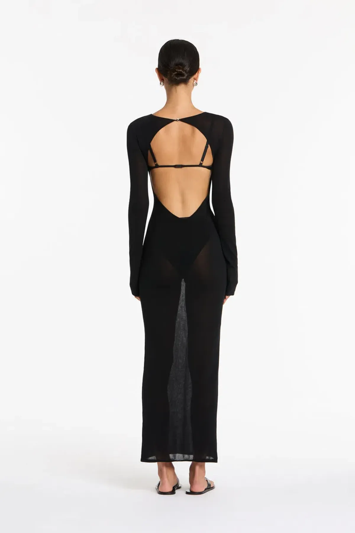 Sir The Label Eva Knit Midi Dress Black Size 6 - Image 3