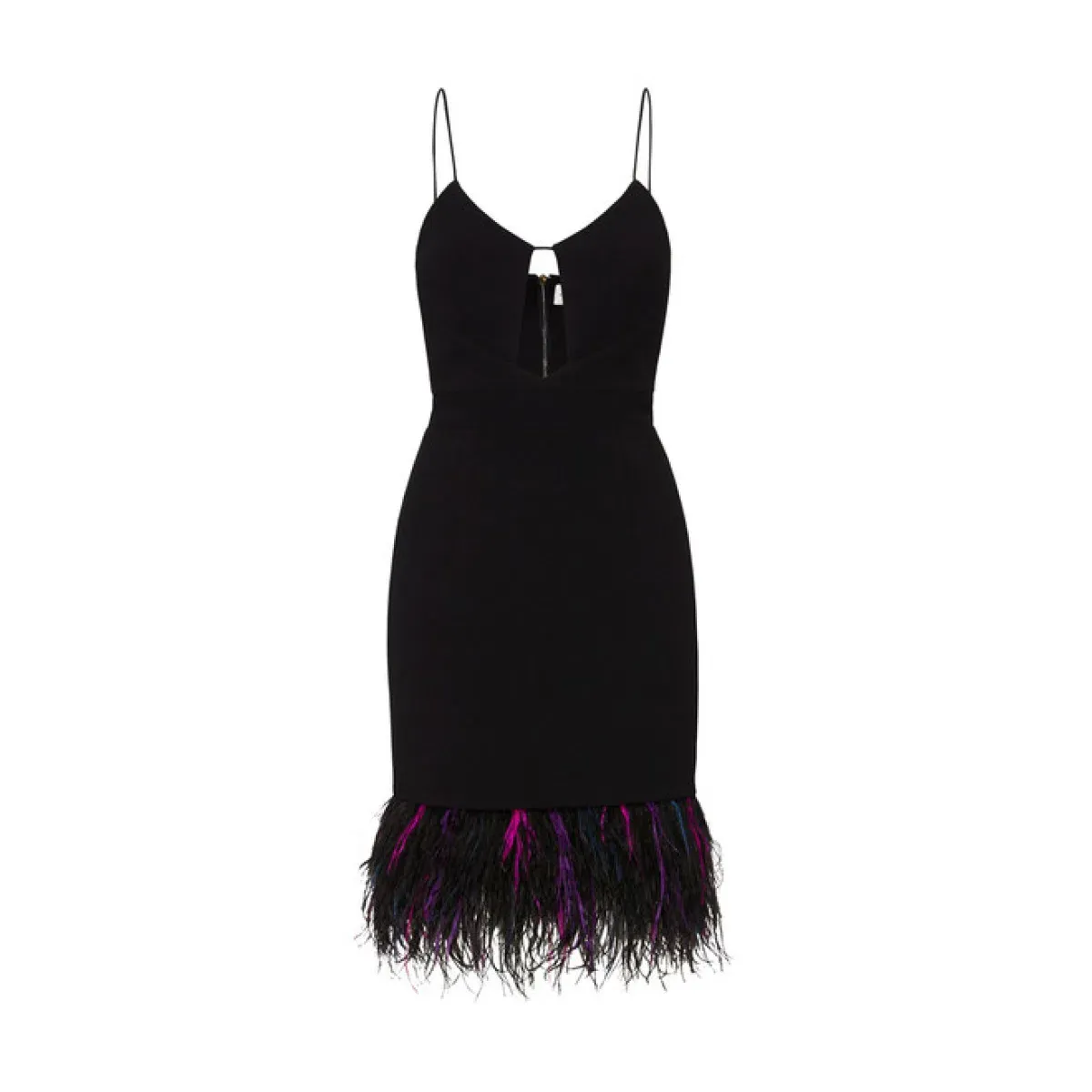 Rebecca Vallance Bronx Keyhole Mini Dress Black Size 4 - Image 3