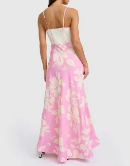 By Johnny Fia Floral Dress Pink Ivory Size 8 for rent on The Volte - image 3