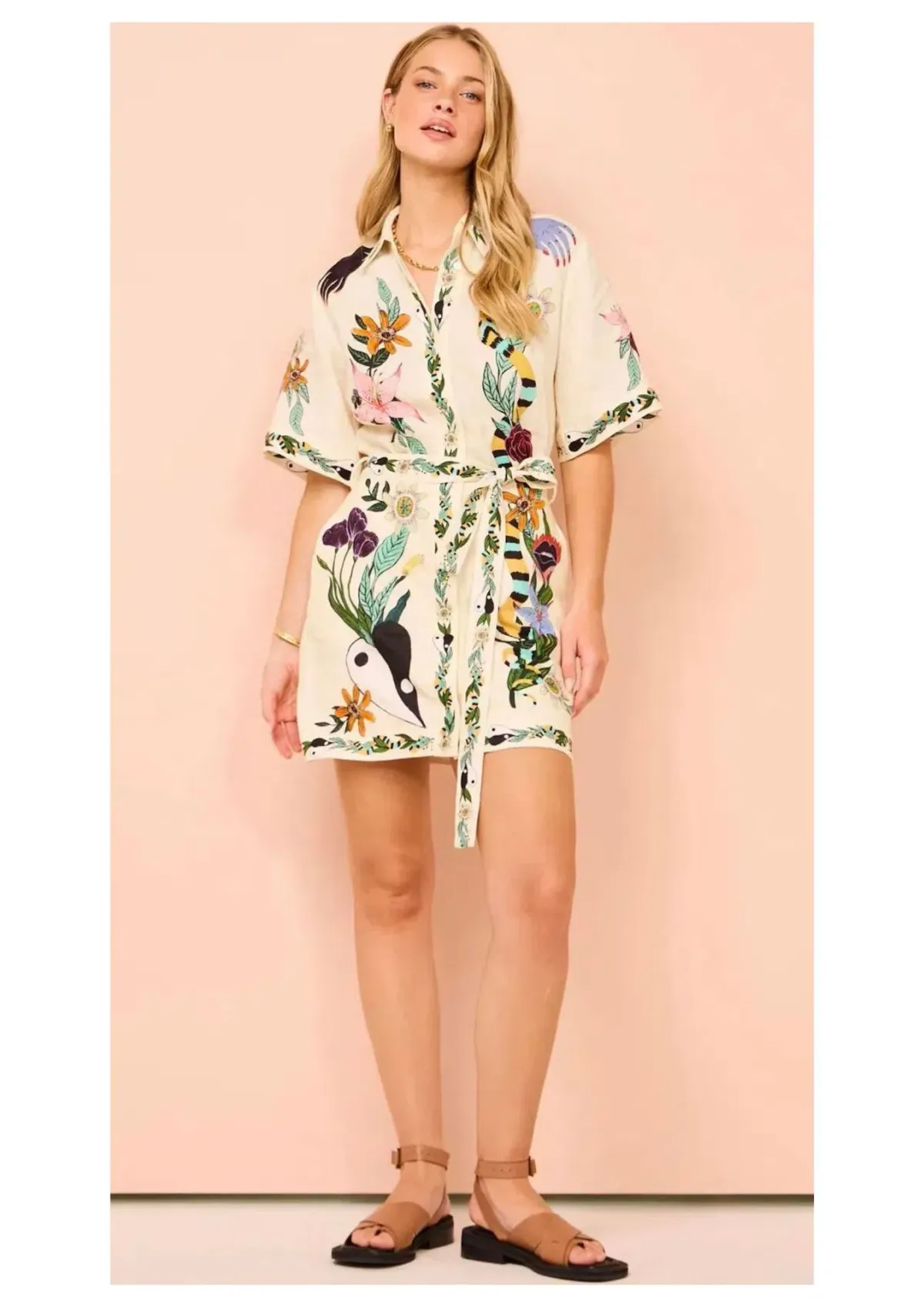 Alemais Meagan Mini Dress Print Size 6 - Image 1