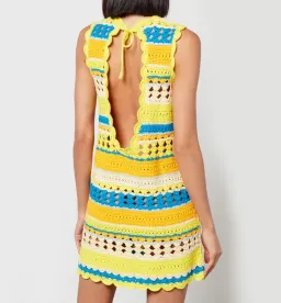 Ganni x Coggles Crocheted Mini Dress Multi Size S / AU 8 for rent on The Volte - image 3