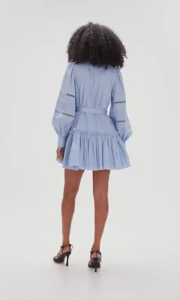 Aje Elodie Ladder Trim Mini Dress Blue Size 8 for rent on The Volte - image 3