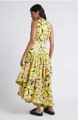 Aje Pelicano Citrus Bloom Midi Dress Floral Size 8 for rent on The Volte - image 3