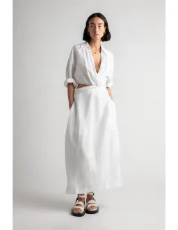 Camilla and Marc Marina Midi Dress White Size 8 for rent on The Volte - image 1