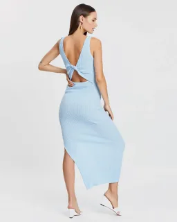 Bec and Bridge Riviera Knit Midi Dress Blue Size 8 for rent on The Volte - image 4