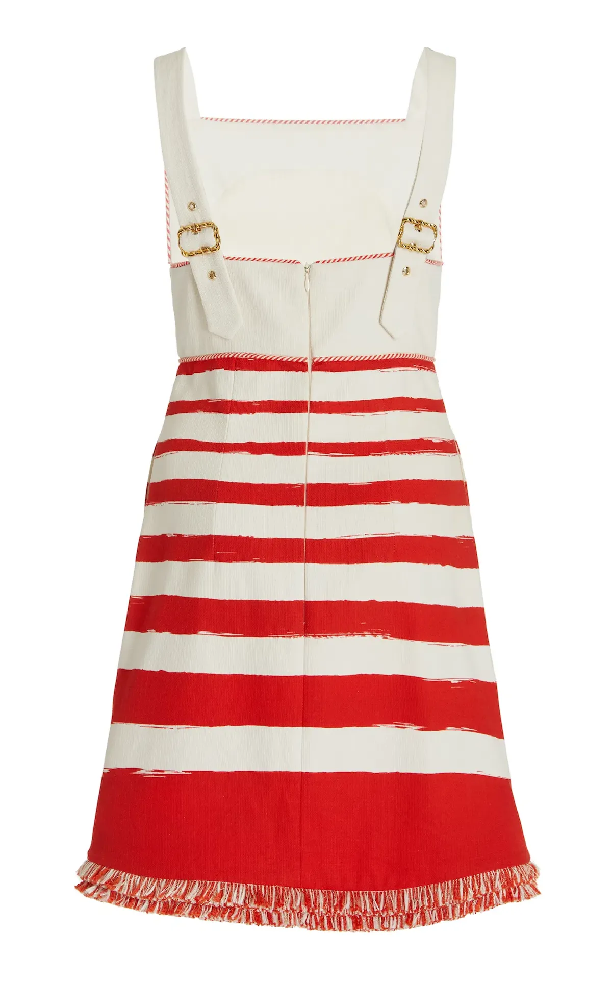 Zimmermann Postcard Striped Cotton Mini Dress Print Size 1/AU 10 - Image 3